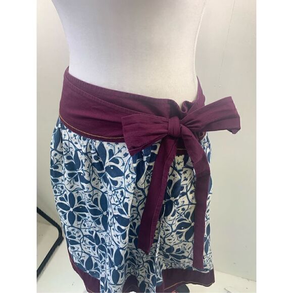 Edme & Esyllte Anthropologie Purple Blue Wrap Skirt Size 2 - Picture 3 of 10